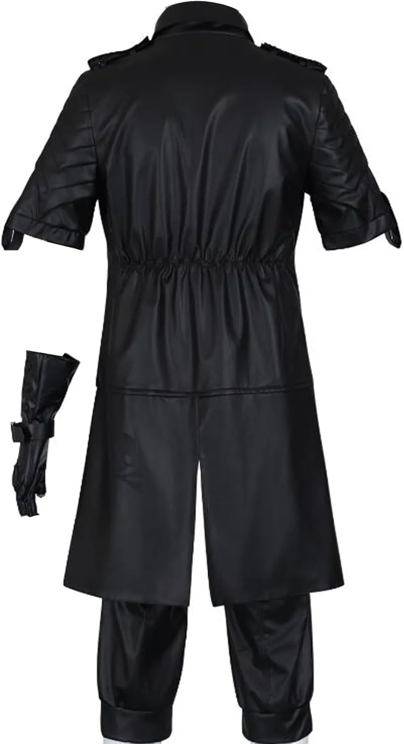 Poetic Walk Mens Cosplay Whole Costume Leather Jacket Cloak Pants Uniform Noctis Suit Halloween
