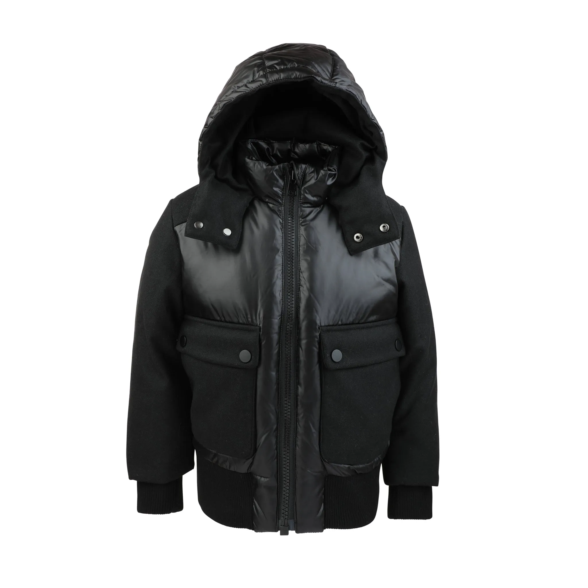 Pramie Boys Black Coat without Fur