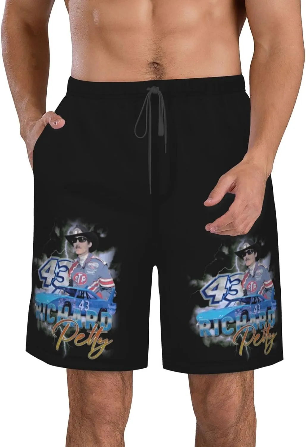 Richard-Petty-Car-43 Men's Swim Trunks Board Shorts Outdoor Beach Surfing