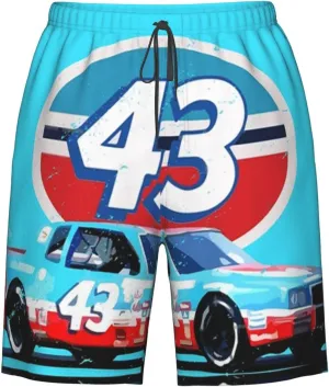 Richard-Petty-Car-43 Men's Swim Trunks Board Shorts Outdoor Beach Surfing