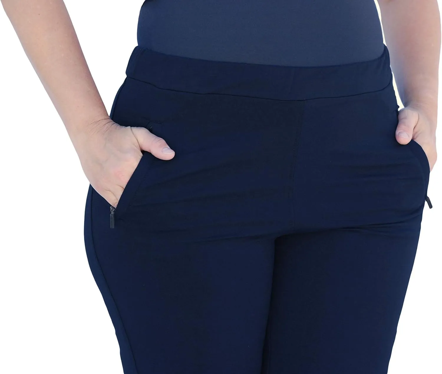 SCR SPORTSWEAR 28/30/32/34 Inseam Tall Petite Regular Plus Size S-4X Athletic Pants for Women with Zipper Pockets High Waist