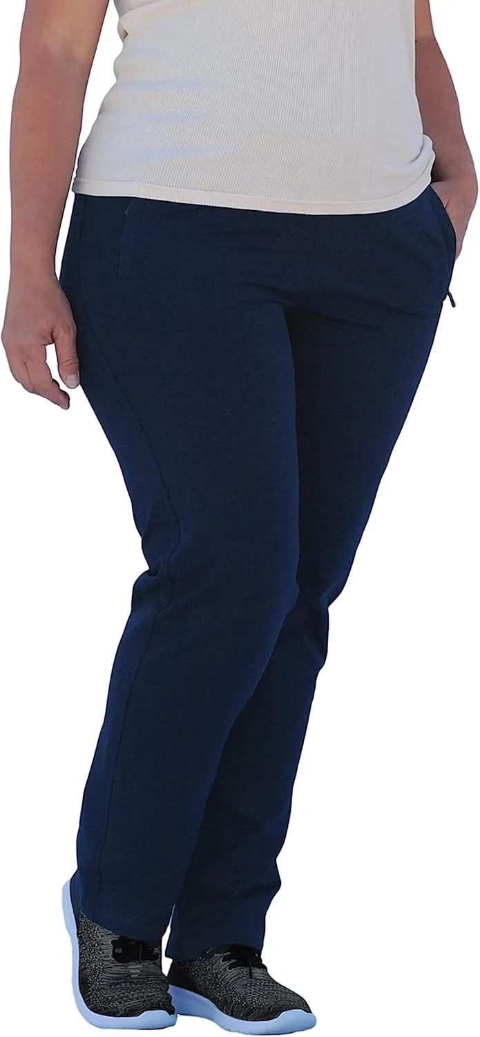 SCR SPORTSWEAR 28/30/32/34 Inseam Tall Petite Regular Plus Size S-4X Athletic Pants for Women with Zipper Pockets High Waist