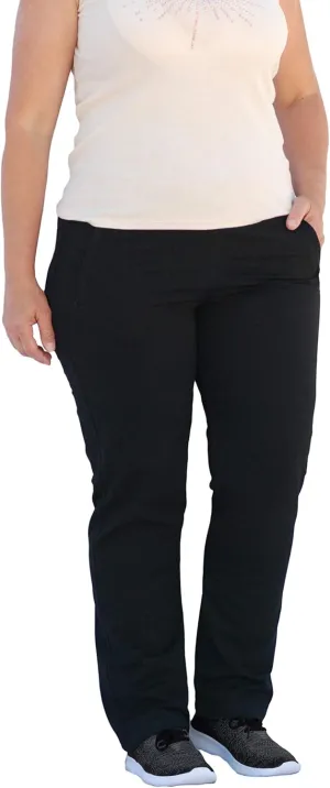 SCR SPORTSWEAR 28/30/32/34 Inseam Tall Petite Regular Plus Size S-4X Athletic Pants for Women with Zipper Pockets High Waist