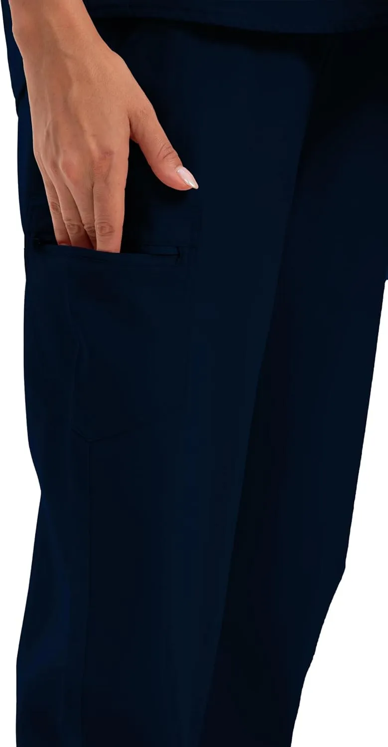 Scrub for Women Set - Stretch Scrub Top & Jogger Pants Mandarin Collar Anti-Wrinkle Scrub Suit Medical Uniform