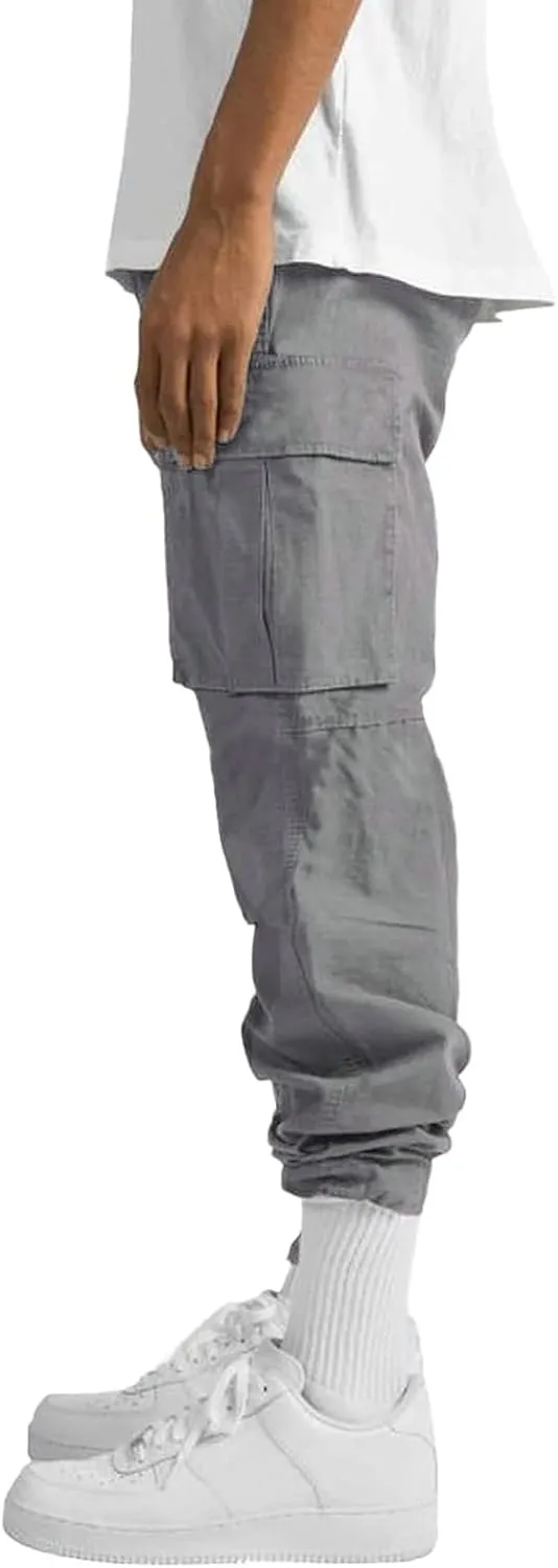 sdbrld Cargo Pants For Men Mens Trendy Relaxed Fit Pants Beach Streetwear Baggy Trousers Cargo Pants with Zipper Pockets
