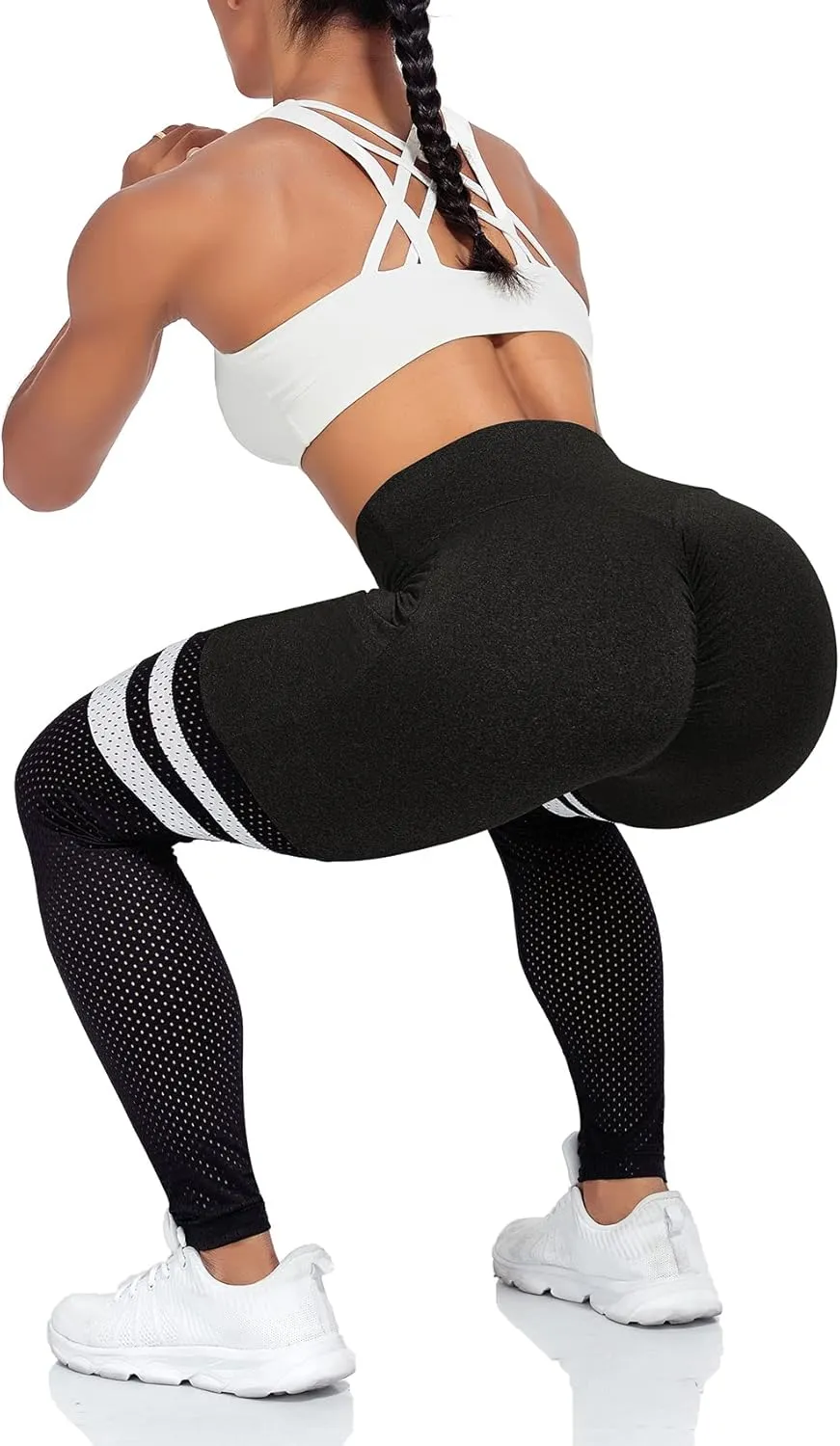 SEASUM Women Scrunch Butt Leggings High Waisted Ruched Yoga Pants Workout Butt Lifting