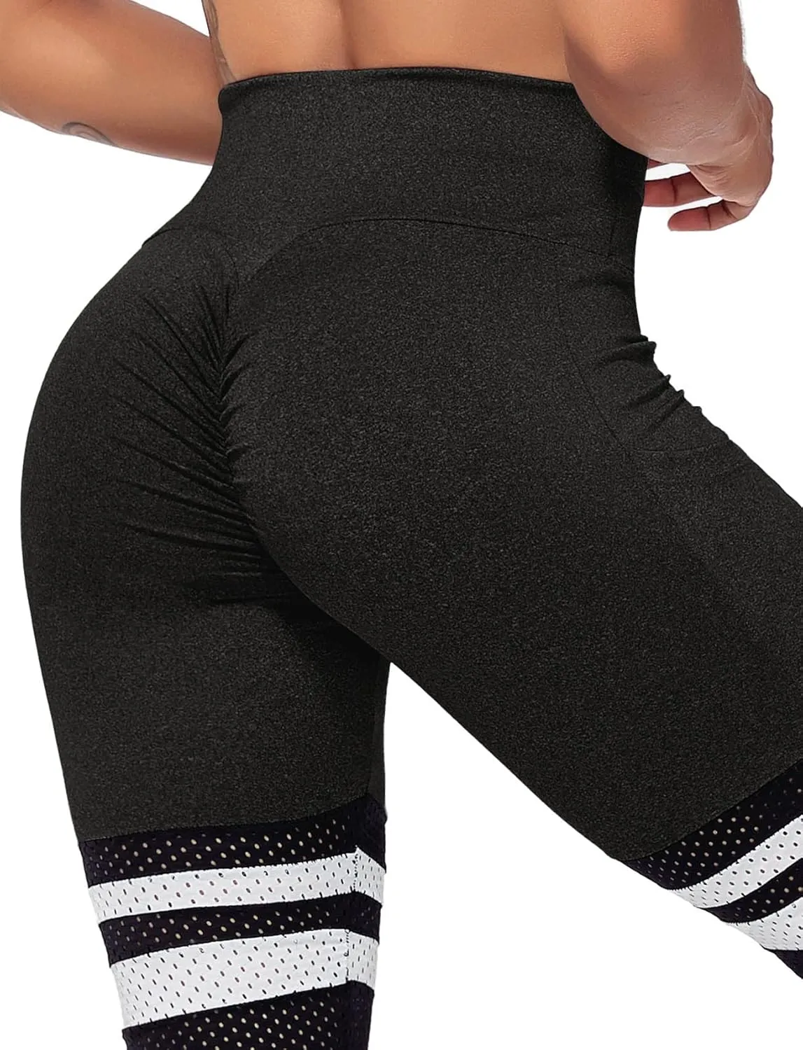 SEASUM Women Scrunch Butt Leggings High Waisted Ruched Yoga Pants Workout Butt Lifting