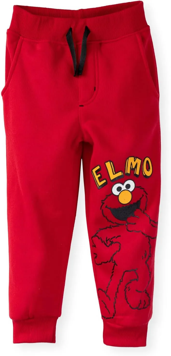 Sesame Street Elmo Cookie Monster Oscar The Grouch Fleece 3 Pack Pants Infant to Little Kid