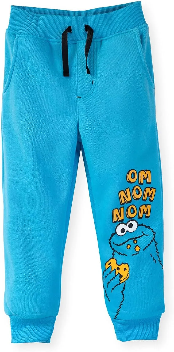 Sesame Street Elmo Cookie Monster Oscar The Grouch Fleece 3 Pack Pants Infant to Little Kid