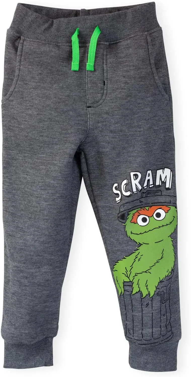 Sesame Street Elmo Cookie Monster Oscar The Grouch Fleece 3 Pack Pants Infant to Little Kid