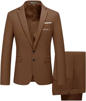 Slim Fit Suit Men 2 Piece Suits Sets Wedding Classic Groomsmen Suits Two Button Solid Prom Wedding Party Evening