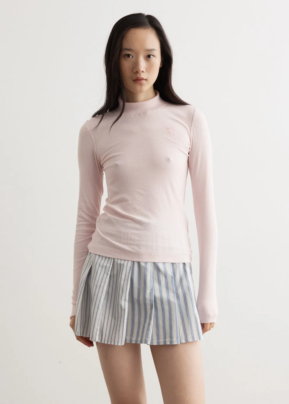 Soft Cotton Rib Long Sleeve T-Shirt