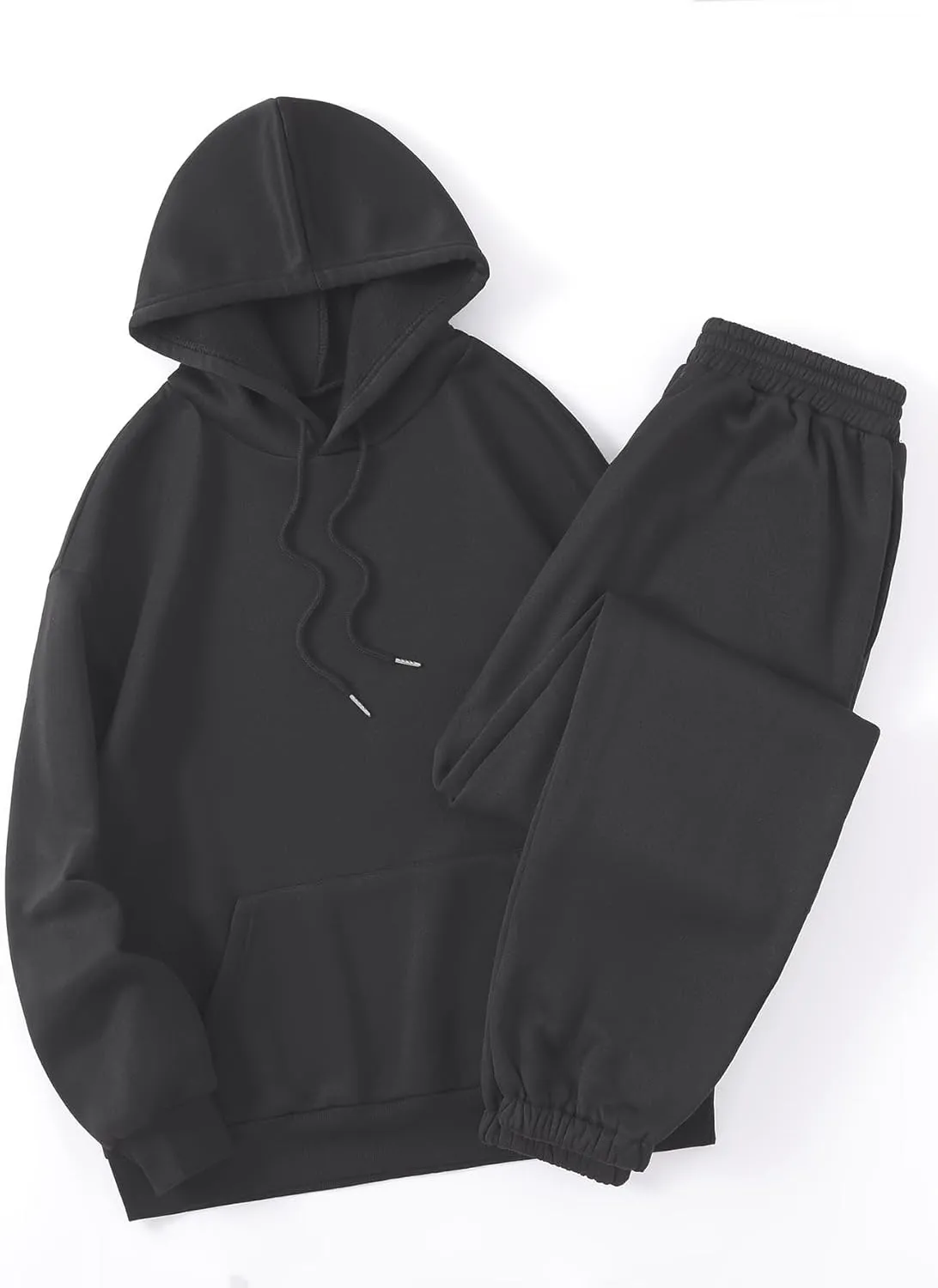 SOLY HUX Women's 2 Piece Outfits Letter Graphic Drawstring Long Sleeve Hoodies Sweatshirt and Sweatpants Set