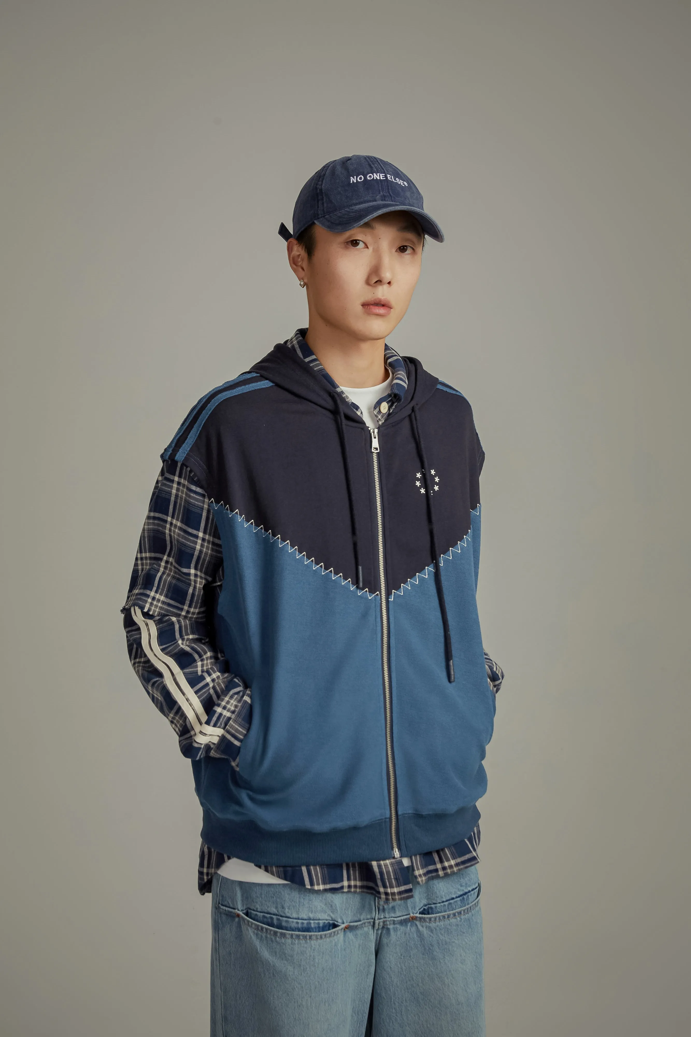 Stitch Hooded Zip-Up Vest