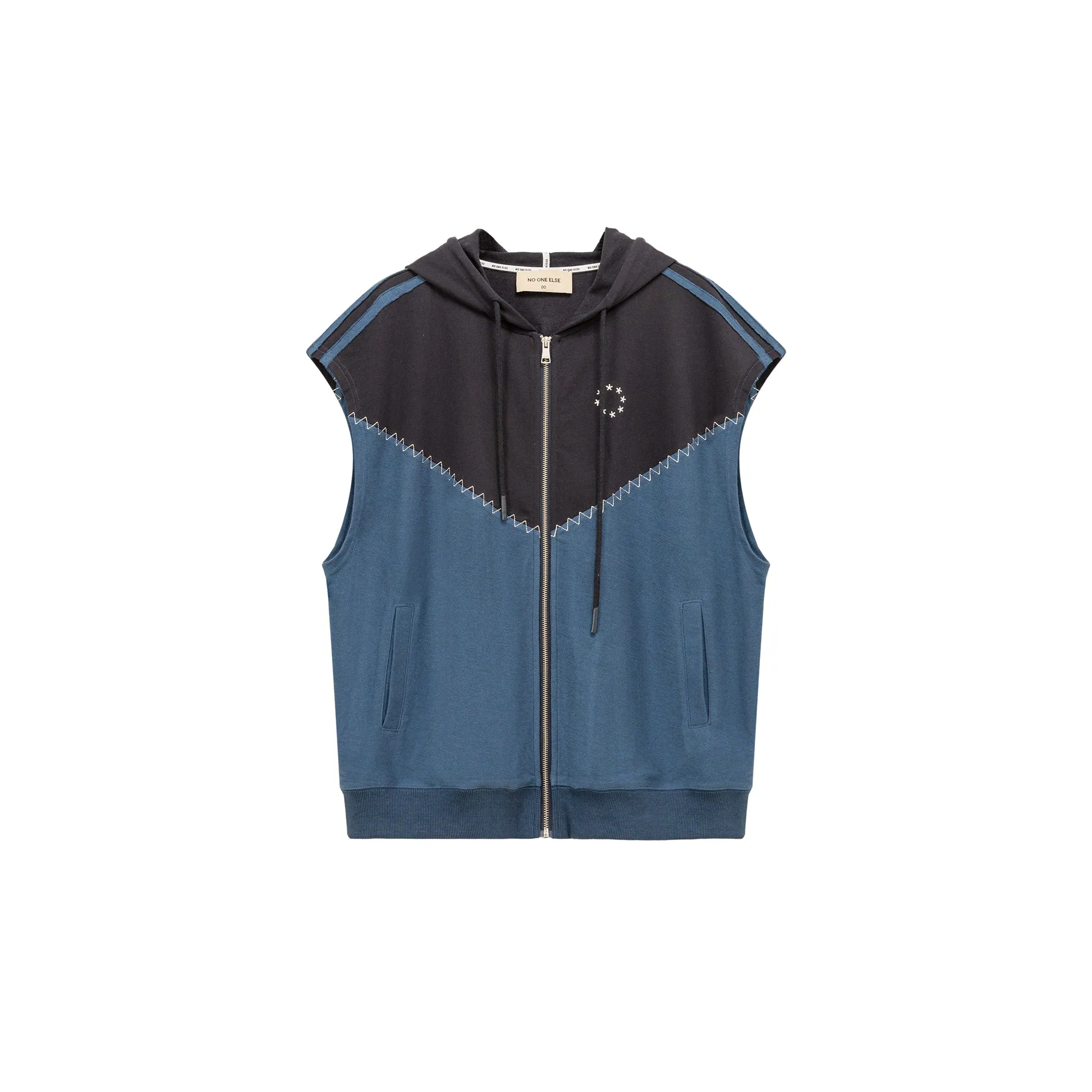 Stitch Hooded Zip-Up Vest