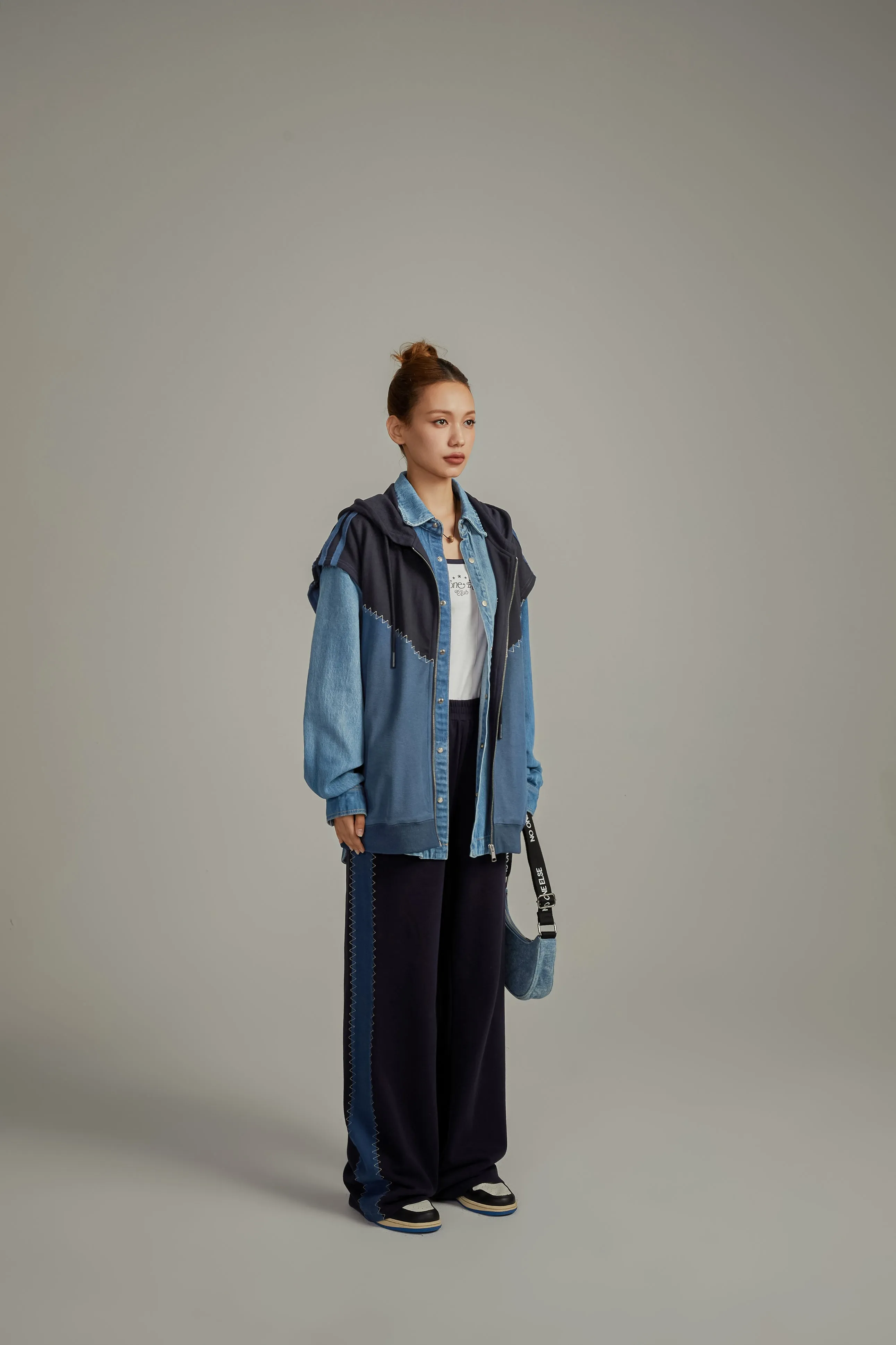Stitch Hooded Zip-Up Vest