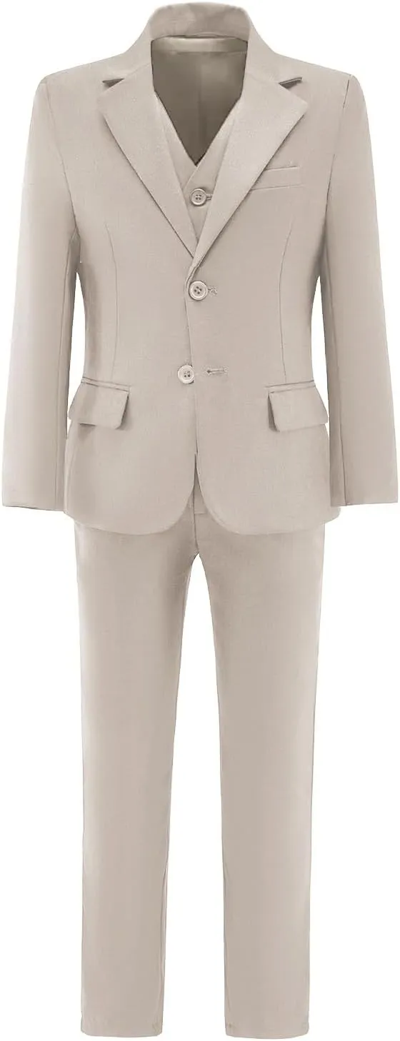 Suits for Boy Slim Fit Formal Dress Outfit Toddler Suit Blazer Vest Pants Kis Tuxedos