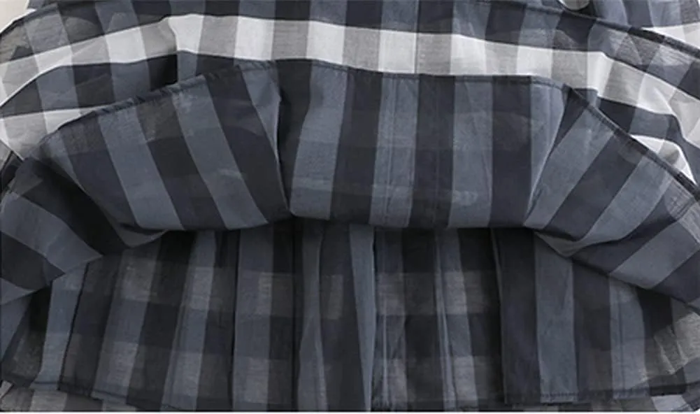 Summer Spring Long Skirt for Women Y2K Vintage Midi Plaid Skirt