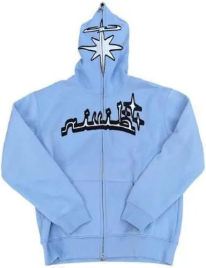 Sunwittafy Y2k Hoodie Men Women Star Zip Up Hoodie Letter Print Harajuku Oversized Sweatshirt Grunge Jacket Streetwear