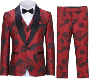 SWOTGdoby Boys Suits 3 Piece Slim Fit Kids Tuxedo Suits for Boys Formal Dress Blazer Jacket Pants Vest Wedding Party Prom