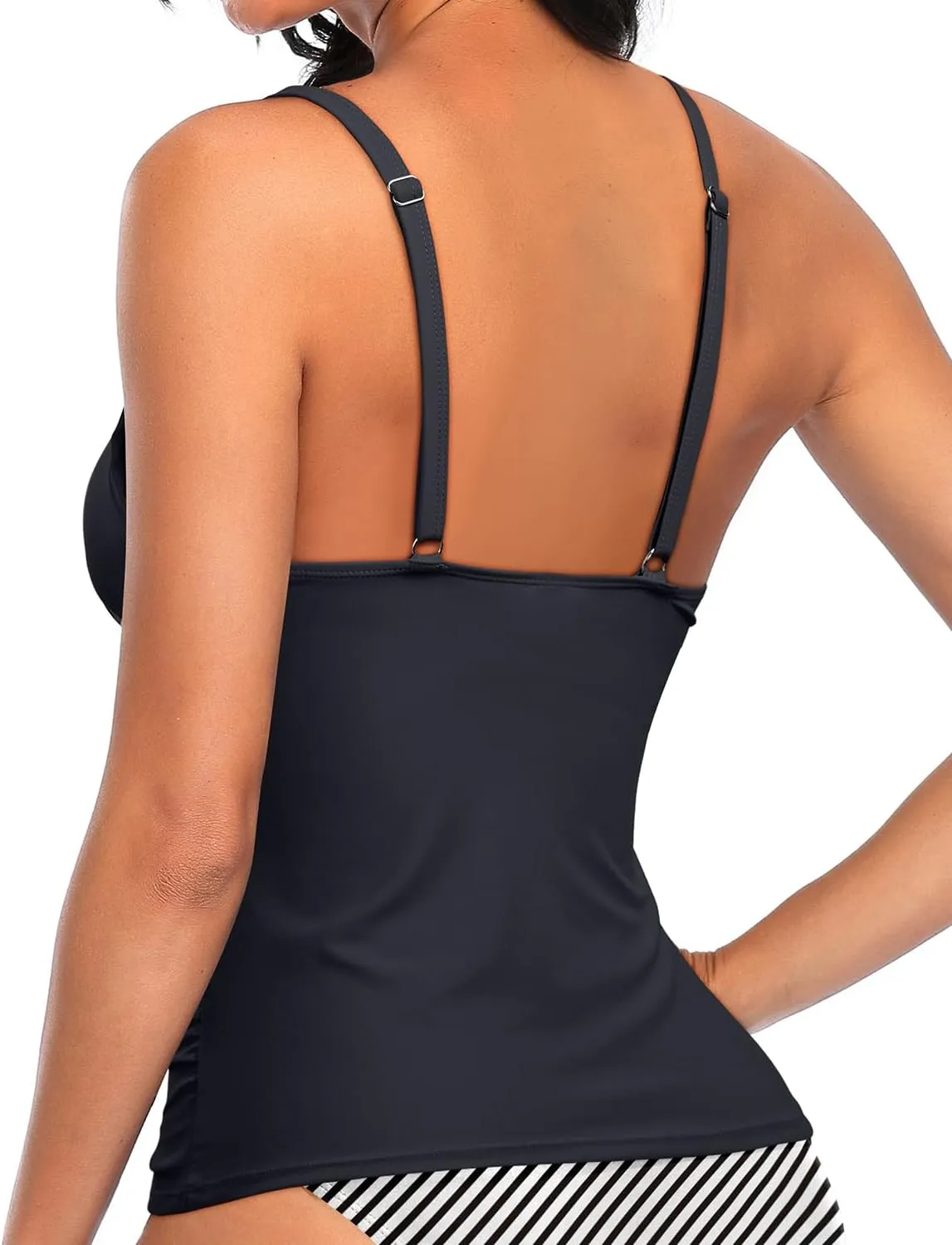Tempt Me Womens Underwire Tankini Top Tummy Control Swim Tops Only Twist Front Push Up Bathing Suit No Bottom 2025