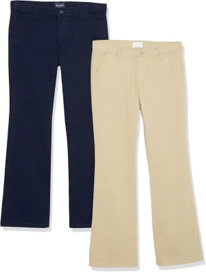 The Children's Place Girls' Toddler Uniform Bootcut Chino Pants