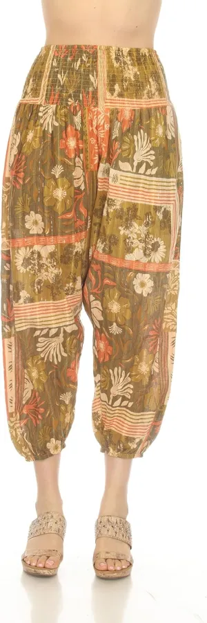 Tropical Patchwork Harem Pants