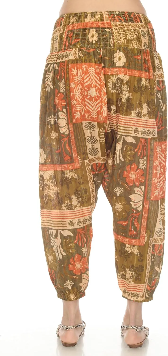 Tropical Patchwork Harem Pants