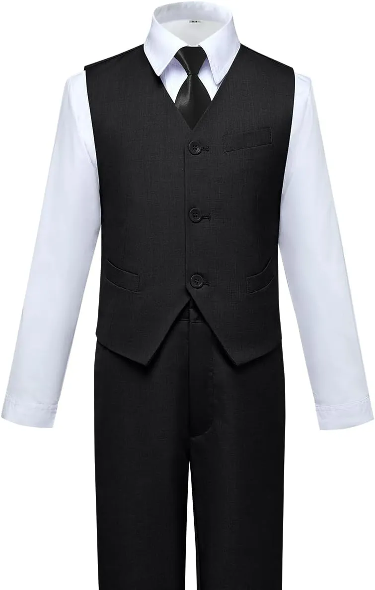 Visaccy Boys Suits Slim Fit Dress Clothes Ring Bearer Outfit