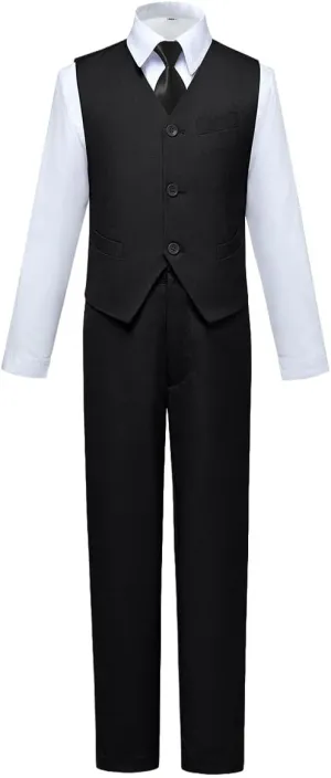 Visaccy Boys Suits Slim Fit Dress Clothes Ring Bearer Outfit