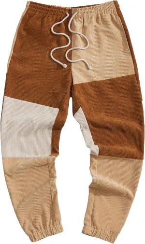 WDIRARA Men's Floral Letter Graphic Print Drawstring Waist Tie Front Sweatpants