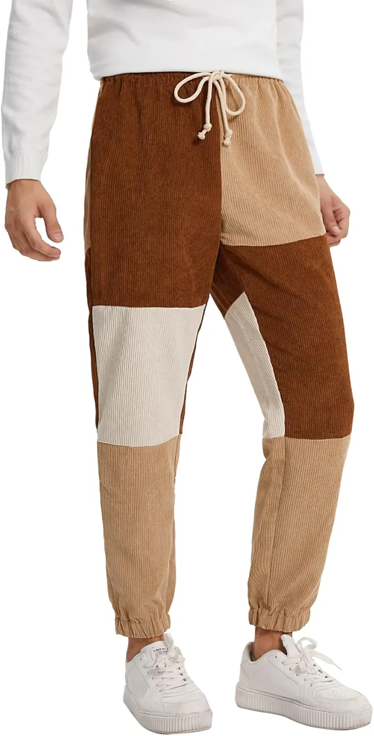 WDIRARA Men's Floral Letter Graphic Print Drawstring Waist Tie Front Sweatpants