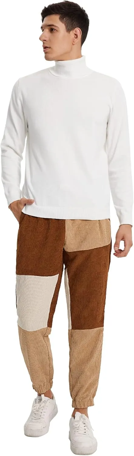 WDIRARA Men's Floral Letter Graphic Print Drawstring Waist Tie Front Sweatpants