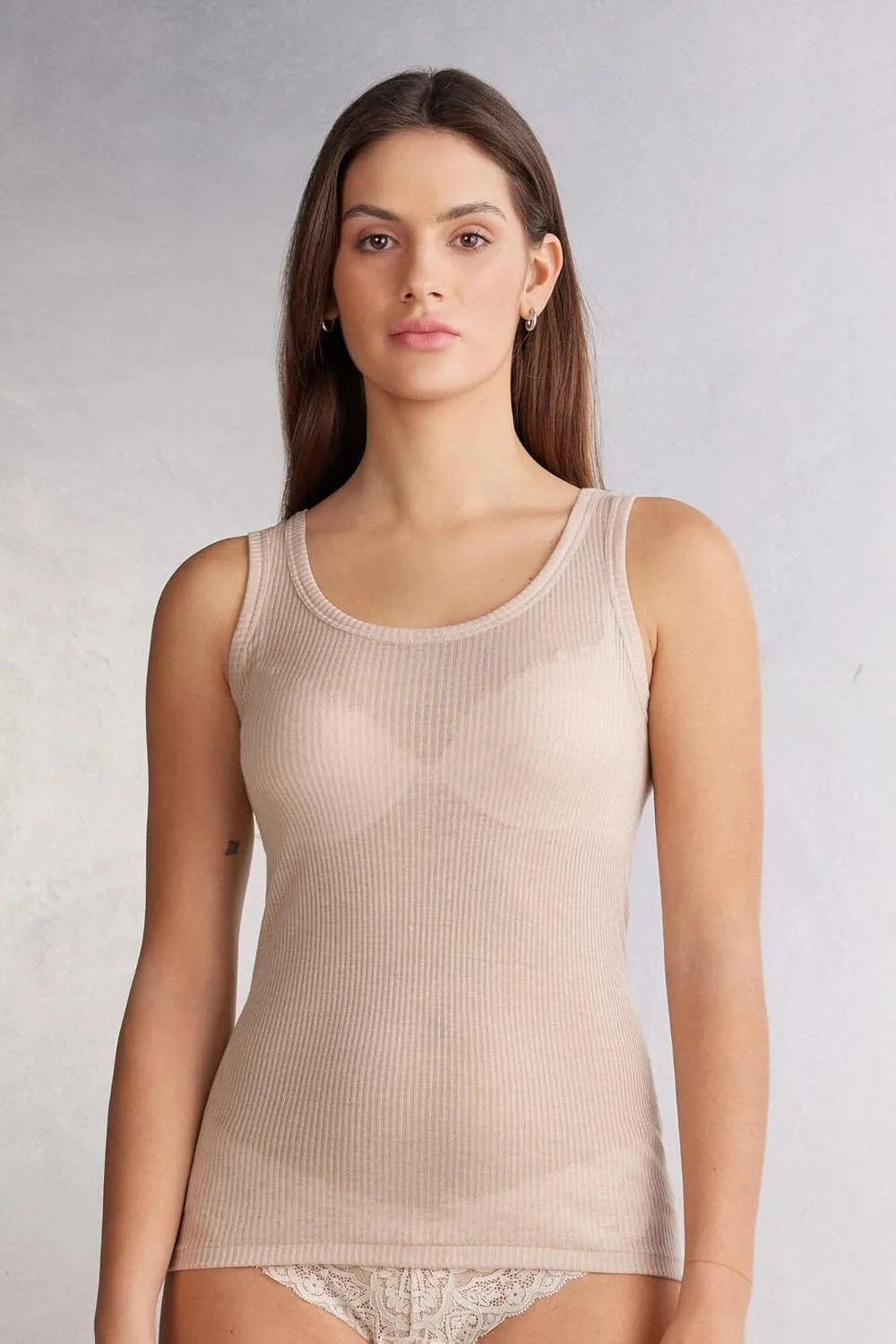 Woman's Camisole in Ultranatural with Cashmere