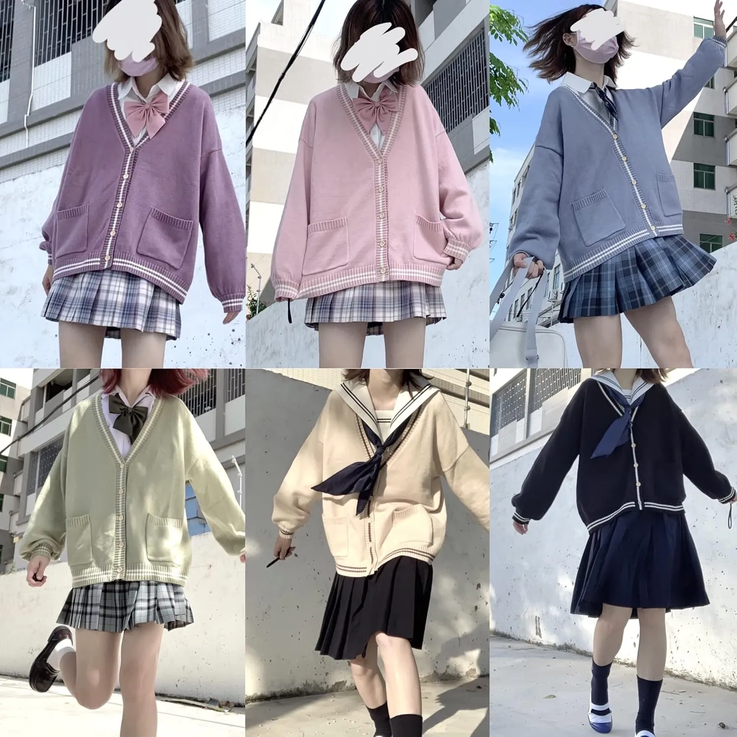 Womens Anime Japanese Cardigan Oversized Cute Sweater S-2XL