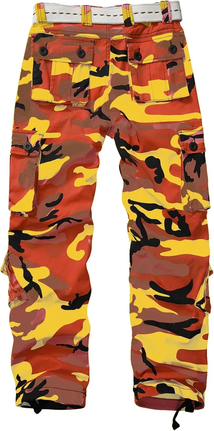 Women's Cotton Casual Military Army Cargo Combat Work Pants with 8 Pocket
