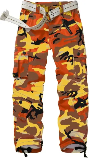 Women's Cotton Casual Military Army Cargo Combat Work Pants with 8 Pocket