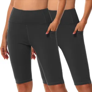 Women's High Waisted Long Swim Shorts - 5''/7''/9''/12" Tummy Control Swim Board Capris Bottoms Swimwear with Liner