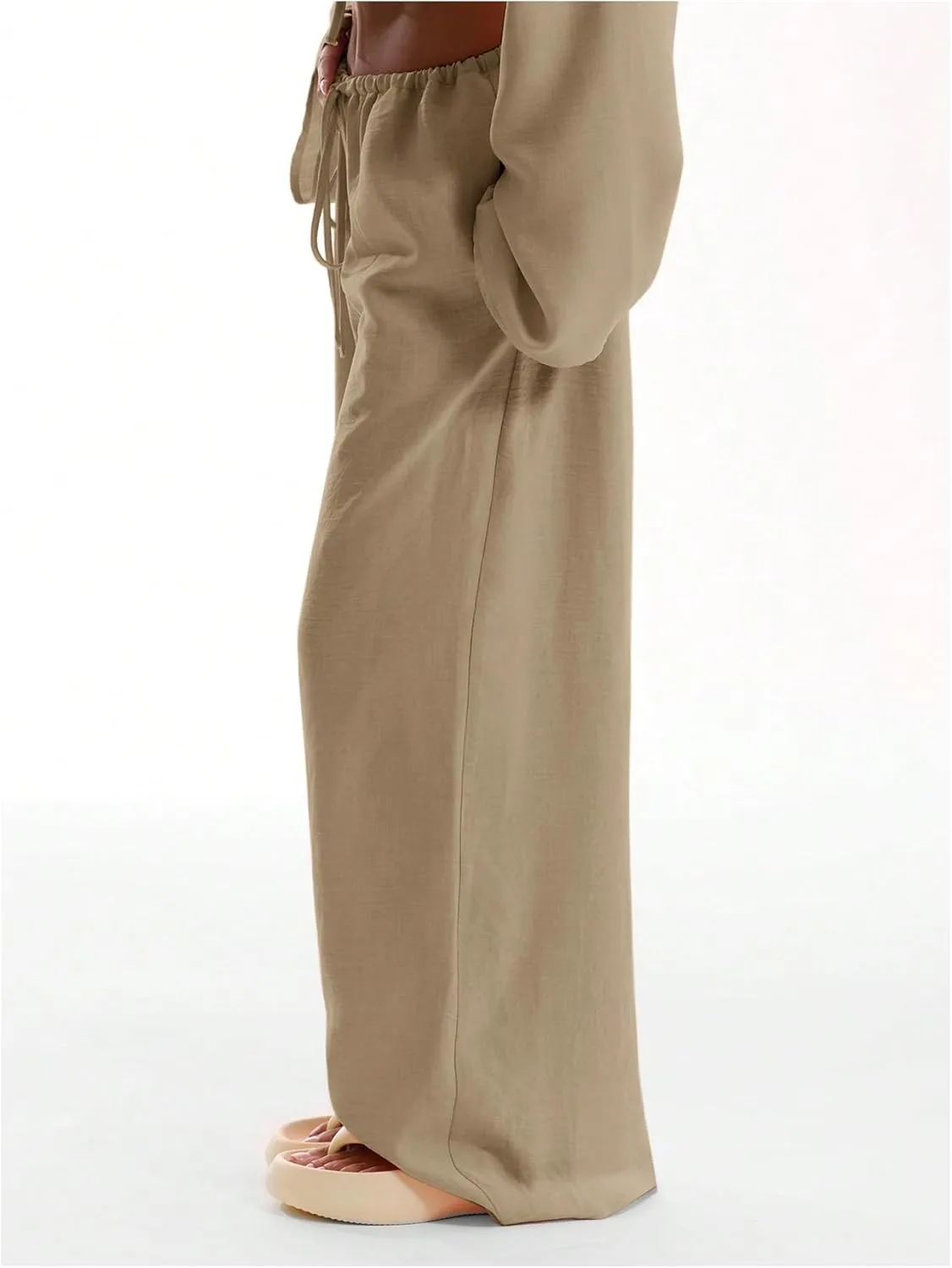Womens Linen Pants Wide Leg Loose Cotton Swimsuit Coverups Summer Pants Beach Vacation Outfits