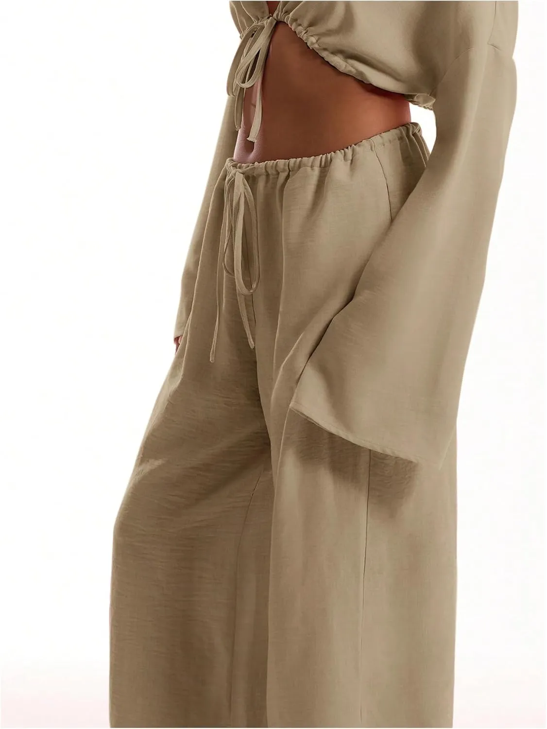 Womens Linen Pants Wide Leg Loose Cotton Swimsuit Coverups Summer Pants Beach Vacation Outfits