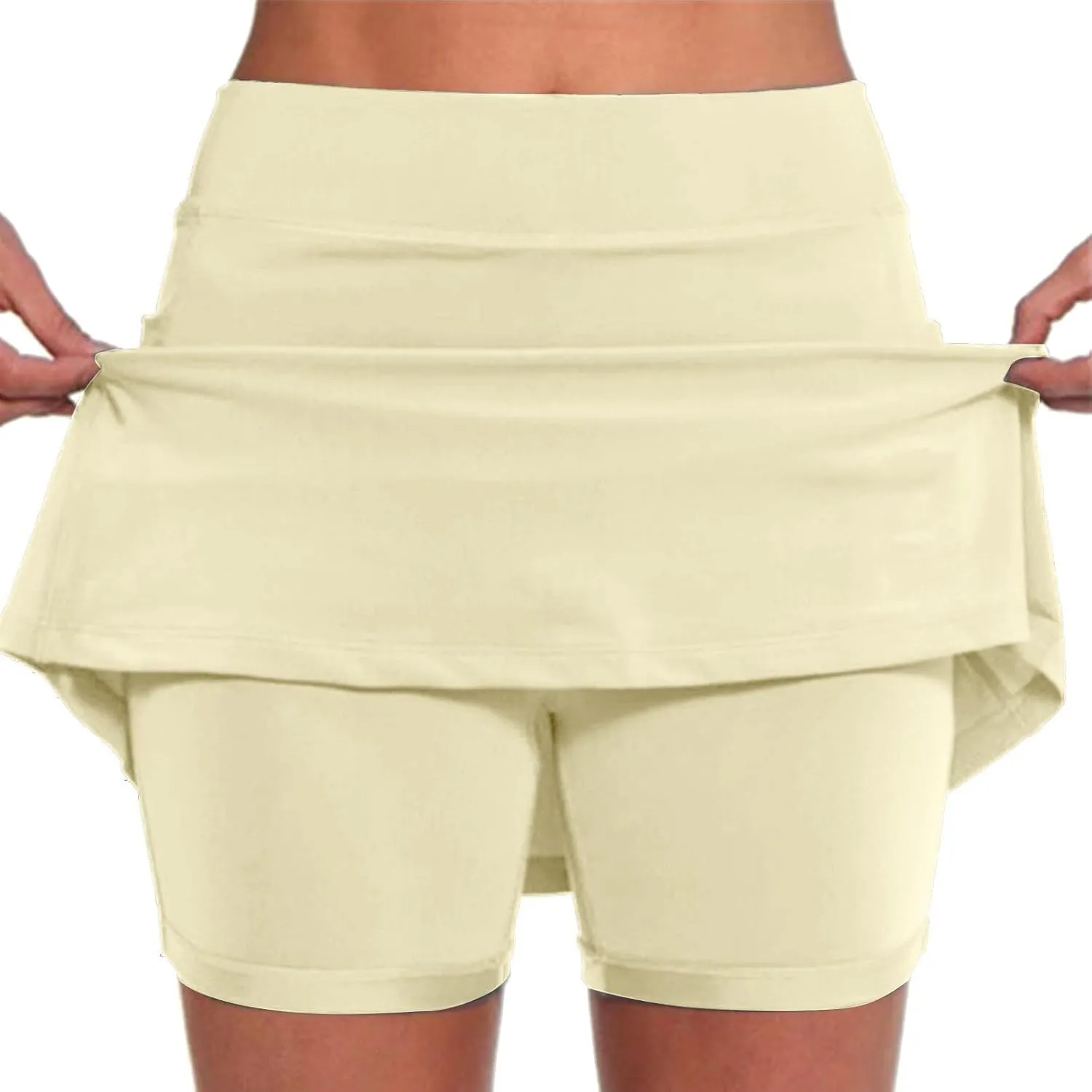 Womens Skorts with High Waist Pockets Tummy Control Plus Size Athletic Sports Pants Skirt Casual Pants for Women