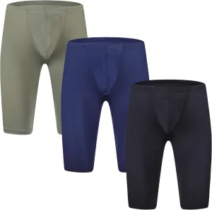 YUFEIDA Men's Compression Half Tights Leggings Sheer Swimwear Shorts Trunks Pant